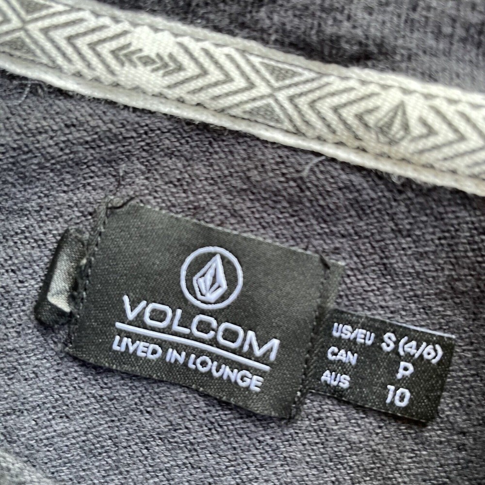 Volcom Lived In Lounge Charcoal Gray Mock Neck Sw… - image 2